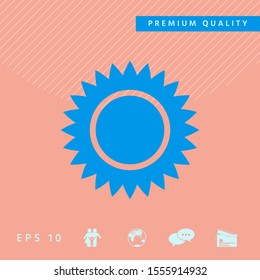 Sun icon symbol. Graphic elements for your design