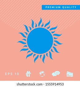 Sun icon symbol. Graphic elements for your design