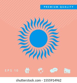 Sun icon symbol. Graphic elements for your design