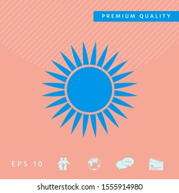 Sun icon symbol. Graphic elements for your design
