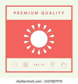 Sun icon symbol. Graphic elements for your design
