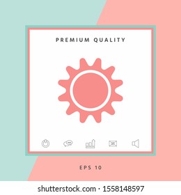 Sun icon symbol. Graphic elements for your design