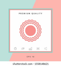 Sun icon symbol. Graphic elements for your design