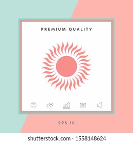 Sun icon symbol. Graphic elements for your design