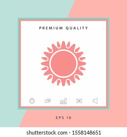 Sun icon symbol. Graphic elements for your design