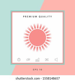 Sun icon symbol. Graphic elements for your design