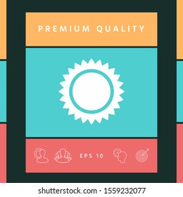 Sun icon symbol. Graphic elements for your design