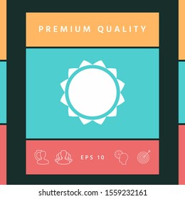 Sun icon symbol. Graphic elements for your design