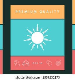 Sun icon symbol. Graphic elements for your design