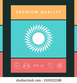 Sun icon symbol. Graphic elements for your design