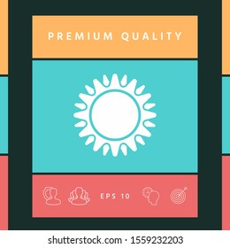 Sun icon symbol. Graphic elements for your design