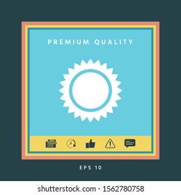 Sun icon symbol. Graphic elements for your design