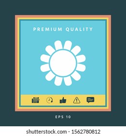 Sun icon symbol. Graphic elements for your design