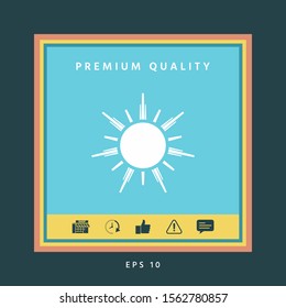Sun icon symbol. Graphic elements for your design