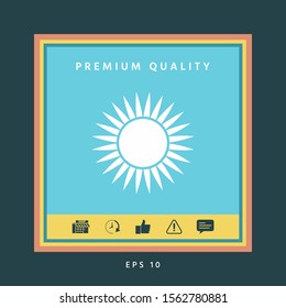 Sun icon symbol. Graphic elements for your design
