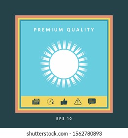 Sun icon symbol. Graphic elements for your design
