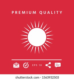 Sun icon symbol. Graphic elements for your design