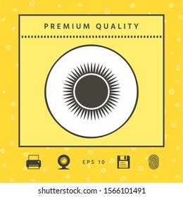 Sun icon symbol. Graphic elements for your design