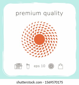 Sun icon symbol. Graphic elements for your design