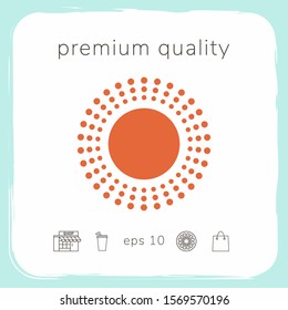 Sun icon symbol. Graphic elements for your design