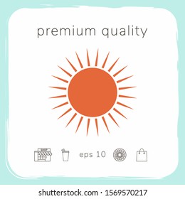 Sun icon symbol. Graphic elements for your design