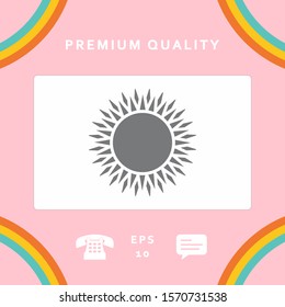 Sun icon symbol. Graphic elements for your design