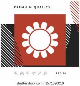 Sun icon symbol. Graphic elements for your design