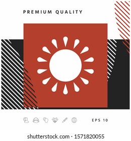 Sun icon symbol. Graphic elements for your design