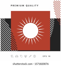 Sun icon symbol. Graphic elements for your design
