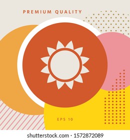 Sun icon symbol. Graphic elements for your design
