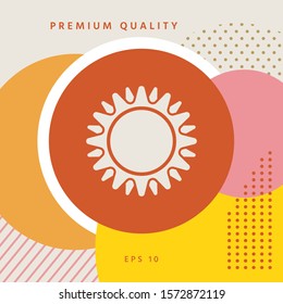 Sun icon symbol. Graphic elements for your design