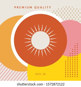 Sun icon symbol. Graphic elements for your design