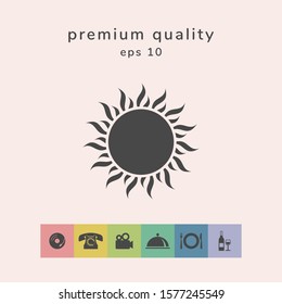 Sun icon symbol. Graphic elements for your design