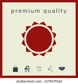 Sun icon symbol. Graphic elements for your design