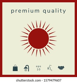 Sun icon symbol. Graphic elements for your design