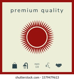 Sun icon symbol. Graphic elements for your design