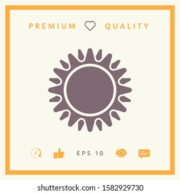 Sun icon symbol. Graphic elements for your design