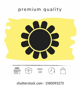 Sun icon symbol. Graphic elements for your design