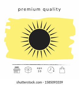 Sun icon symbol. Graphic elements for your design