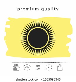 Sun icon symbol. Graphic elements for your design