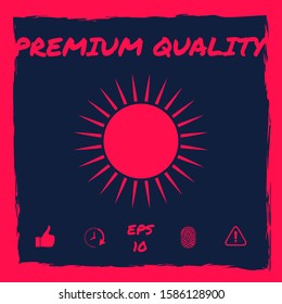 Sun icon symbol. Graphic elements for your design