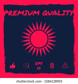 Sun icon symbol. Graphic elements for your design