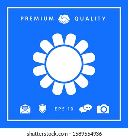 Sun icon symbol. Graphic elements for your design
