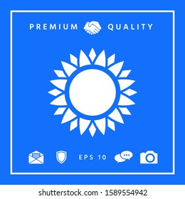 Sun icon symbol. Graphic elements for your design