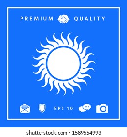 Sun icon symbol. Graphic elements for your design