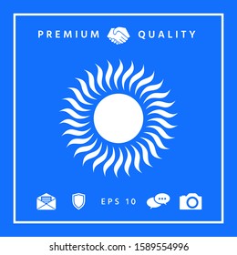 Sun icon symbol. Graphic elements for your design
