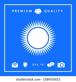 Sun icon symbol. Graphic elements for your design