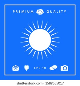 Sun icon symbol. Graphic elements for your design