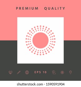 Sun icon symbol. Graphic elements for your design