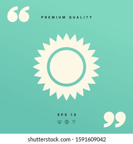 Sun icon symbol. Graphic elements for your design